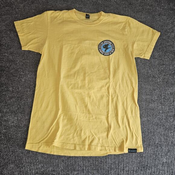 Ed Sheeran Divide World Tour Shirt Mens Medium Yellow Band Concert Tee Music - Picture 1 of 11